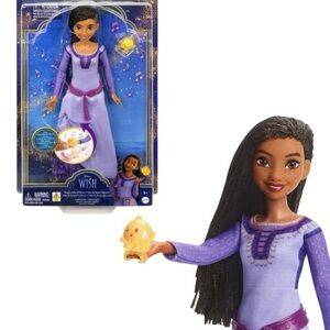 Mattel Disney Wish Singing Asha of Rosas Fashion Doll & Star Figure, Posable NEW